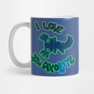 I LOVE YOU AXOLOTL  black mud puppy t-shirt Mug